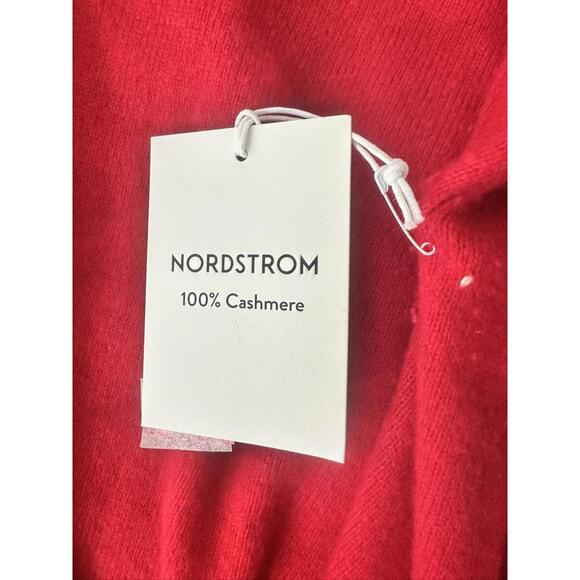 NWT Red 100% Cashmere Nordstrom Sweater Size Medium - Picture 7 of 10